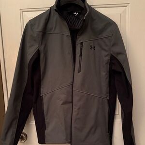 Under Armour Men's Fitted Charcoal and Black Performance Jacket Size Large
